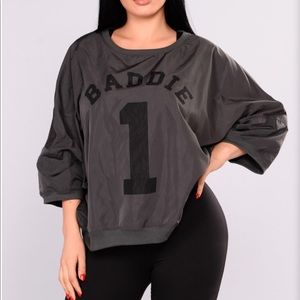 Fashion Nova. Charcoal Top.